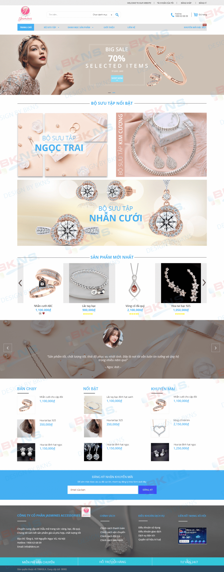 Mẫu website trang sức 02