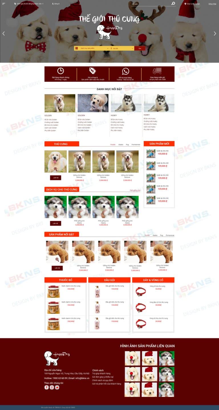 Mẫu web petshop 01