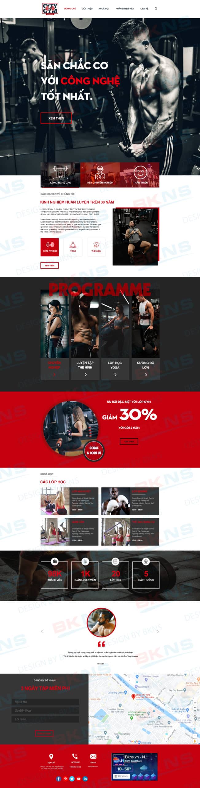 Mẫu web gym