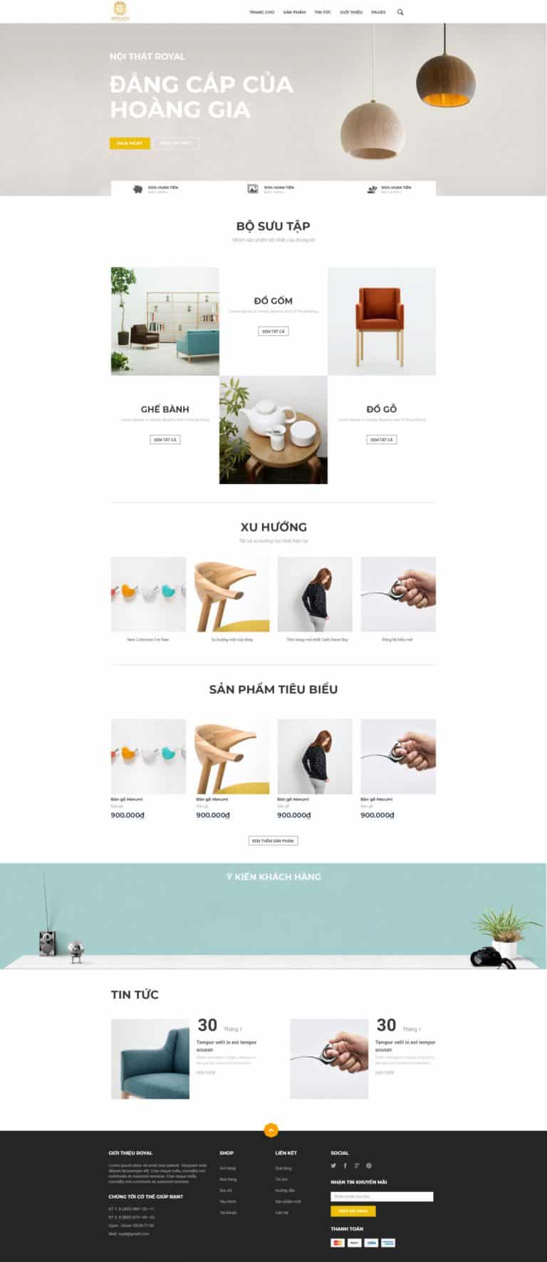 Mẫu website nội thất 02