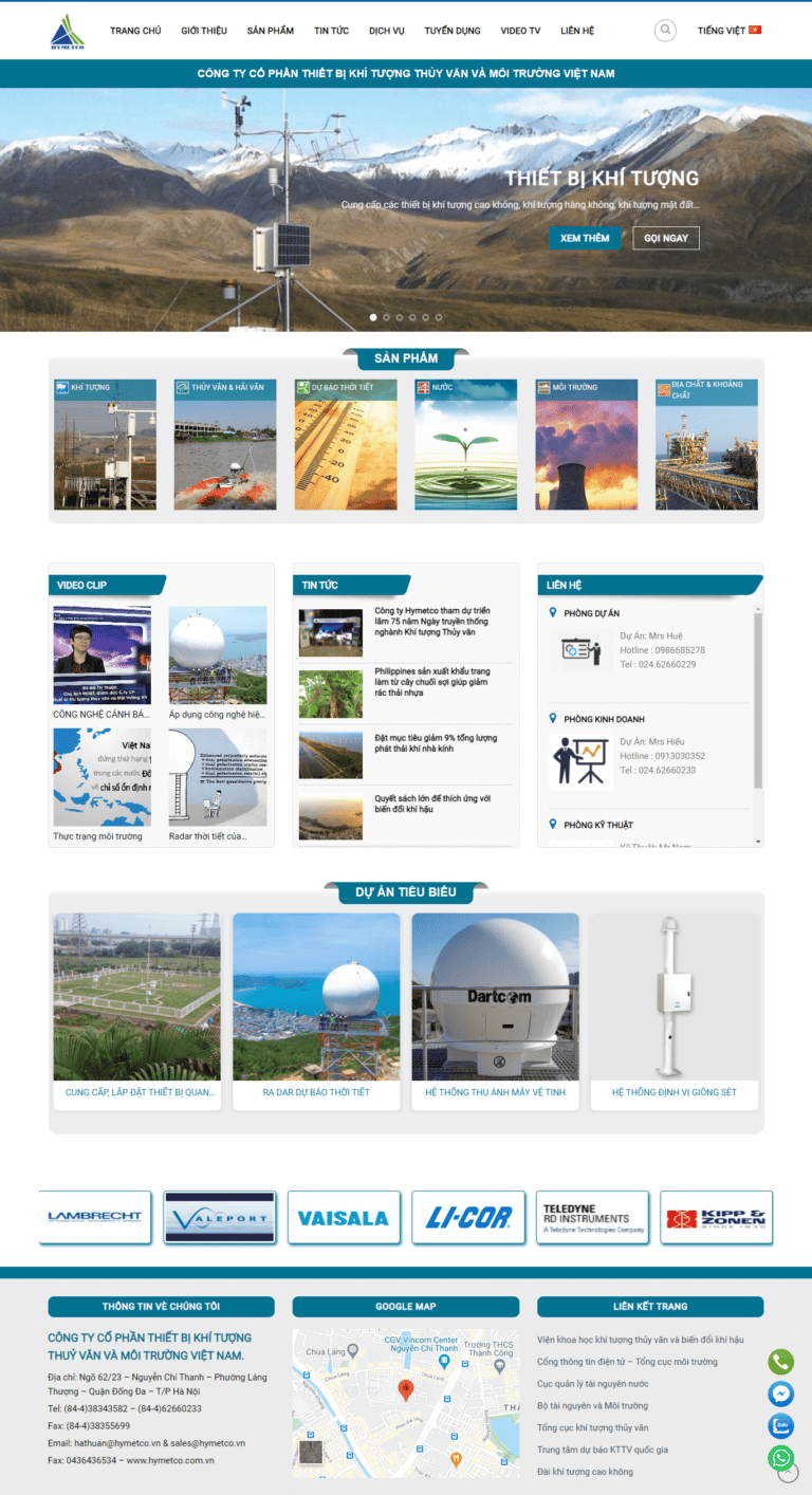 Mẫu website khí tượng 01