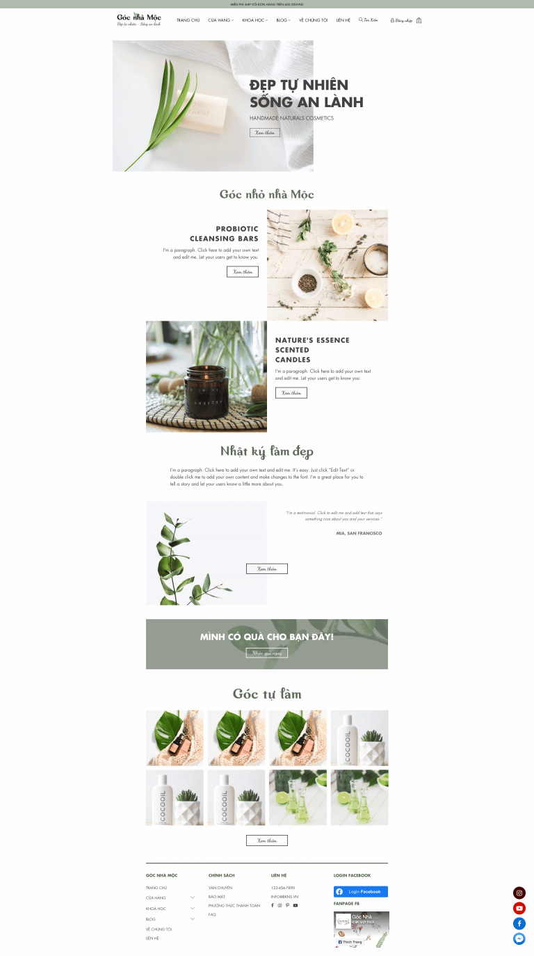 Mẫu website mỹ phẩm 05