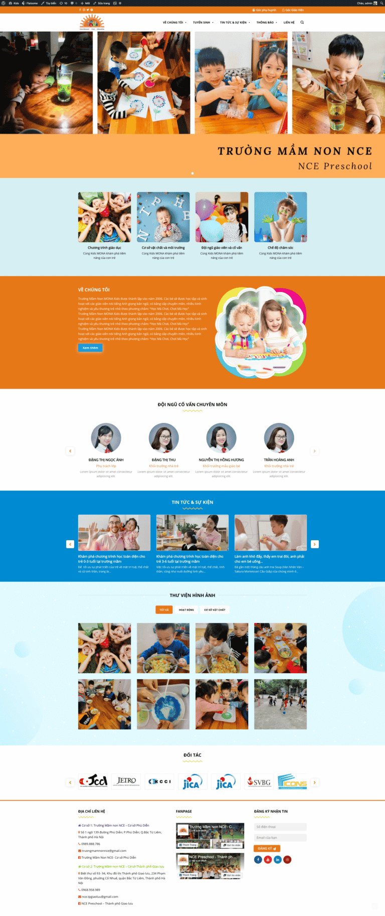 Mẫu website mầm non 01