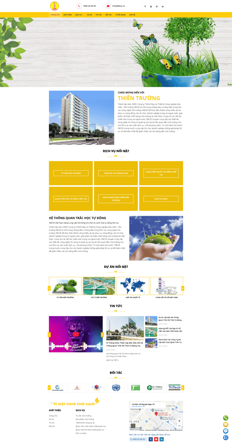 Mẫu website môi trường 01