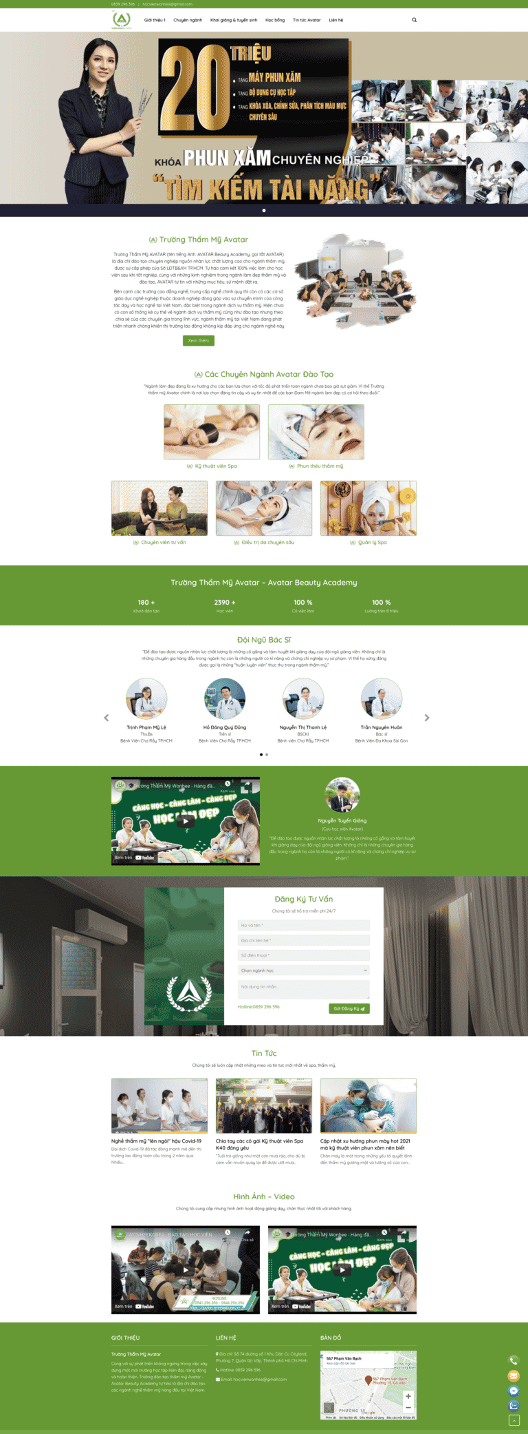 Mẫu website spa 01