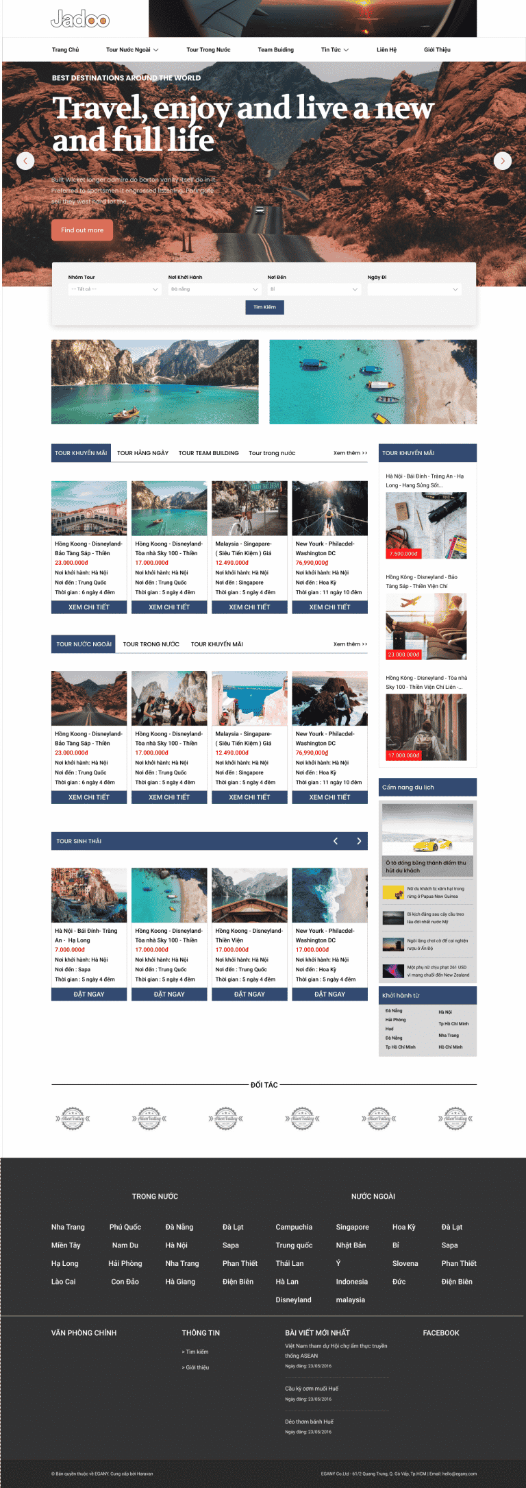 Mẫu website du lịch 02
