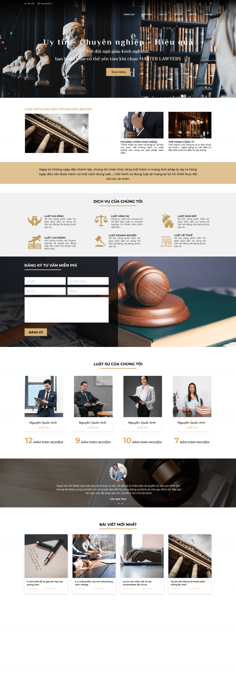 Mẫu website luật 01