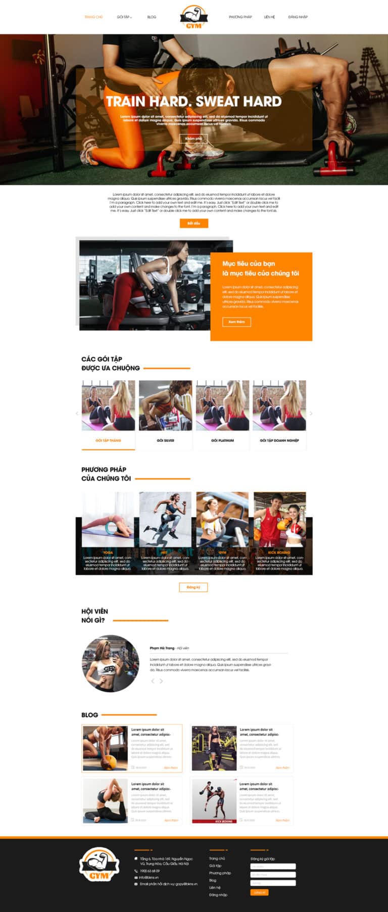 Mẫu website gym 01