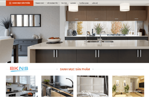 thiết kế website nội thất đặc sắc