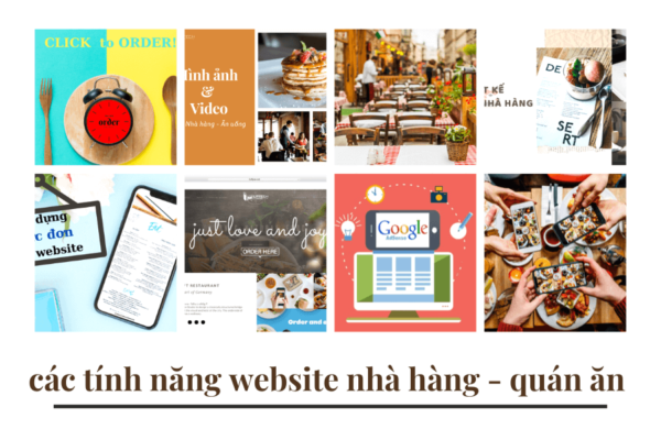 các tính năng của website nhà hàng