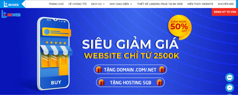 công ty thiết kế wensite Bkweb