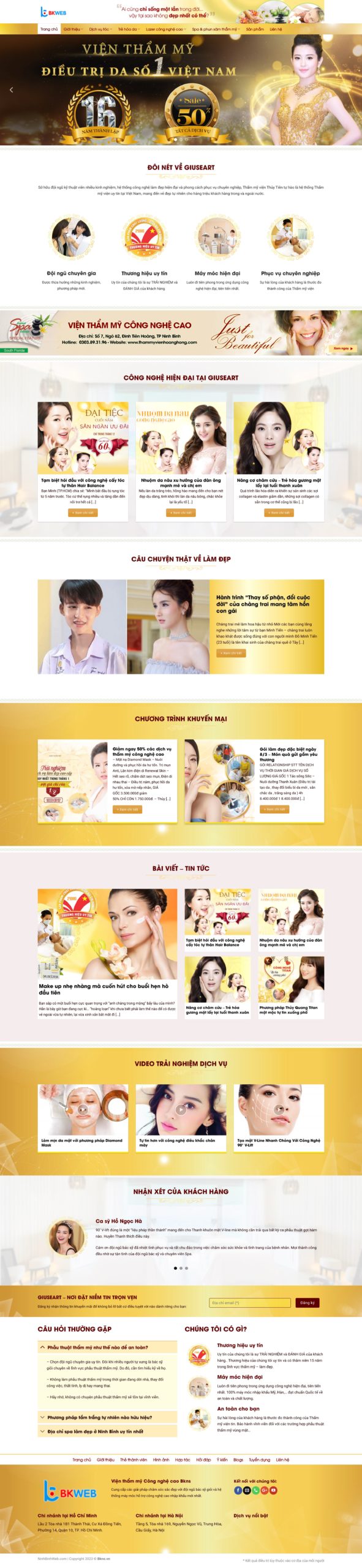 Mẫu website Spa 02 NT